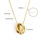 New Fashion Multiple Circles Mixed Accessories Necklace