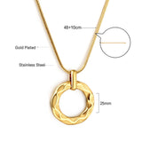 New Fashion Circle Bump Uneven Cutout Accessory Necklace