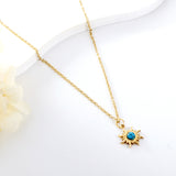 2023 New Round Accessories + Blue Flower Stone Necklace