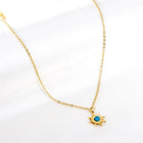 2023 New Round Accessories + Blue Flower Stone Necklace