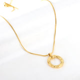 New Fashion Circle Bump Uneven Cutout Accessory Necklace