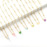 New Fashion Shaped Mixed-Color Zircon Necklace（Color Random Delivery）