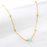 New Fashion Shaped Mixed-Color Zircon Necklace（Color Random Delivery）