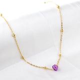 New Fashion Shaped Mixed-Color Zircon Necklace（Color Random Delivery）