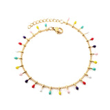 New Mixed Color Oval Oil Drip Bracelet For Women