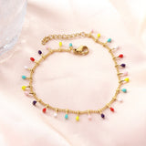 New Mixed Color Oval Oil Drip Bracelet For Women