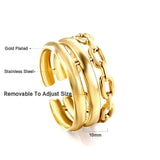 2023 New Fashion Stainless Steel Anti-allergy Ring For Women