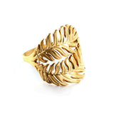 2023 New Fashion Double Layer Feather Shape Rings