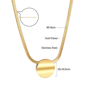 2023 New Fashion Round Pendant Necklace For Women