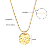 2023 New Round Pie Bump Pendant Necklace