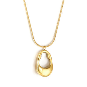 2023 New Fashion Oval Cutout Pendant Necklace For Women