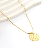 2023 New Round Pie Bump Pendant Necklace