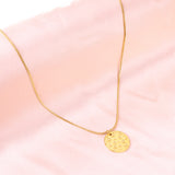 2023 New Round Pie Bump Pendant Necklace