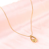 2023 New Fashion Oval Cutout Pendant Necklace For Women