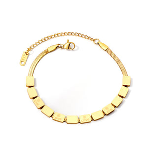 Pulsera chapada en oro de 18 quilates pulsera de oro de último diseño