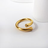 Latest Trends Fashion Minimalist Rings 18K Gold Plated Rings