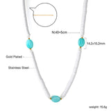 Chapado en oro de 18K + collar lariat 5 colores