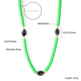 18K gold plated + 5 colors lariat necklace