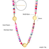 18K gold plated + 3 circles lariat necklace