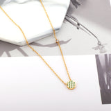 Round Mixed Color Accessories With Diamond Necklace