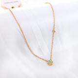 Round Mixed Color Accessories With Diamond Necklace