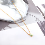 Water Drop Shape Mixed Color Accessories With Diamond Necklace