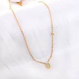 Water Drop Shape Mixed Color Accessories With Diamond Necklace