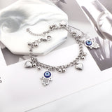 Accessories With Blue Cat's Eye Bracelet