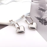 Fashion Stainless Steel Heart Stud Earrings