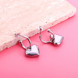 Fashion Stainless Steel Heart Stud Earrings