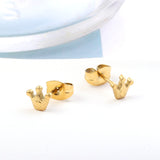 Aretes de acero inoxidable con corte de corona