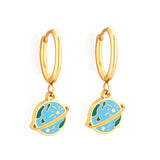 Anti-allergy 18k Gold-plated Planet Earrings