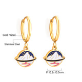 18k Gold-plated Mountains Pattern Earrings