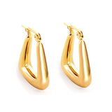 Boucles D'oreilles Anti-allergie Plaquées Or 18 Carats Pour Femme