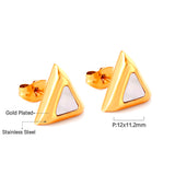 2022 Fashion Stainless Steel Triangle Stud Earrings