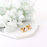 2022 Fashion Stainless Steel Triangle Stud Earrings