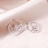 Fashion Stainless Steel Baby Hollow Earrings