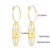 Fashion Stainless Steel Skateboard Shape Earrings