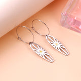 Fashion Stainless Steel Skateboard Shape Earrings