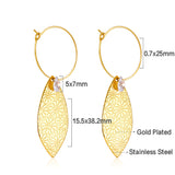 2022 Fashion Leaf Shape With Diamond Earrings