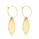 2022 Fashion Leaf Shape With Diamond Earrings