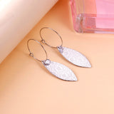 2022 Fashion Leaf Shape With Diamond Earrings