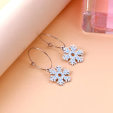 Pendientes De Acero Inoxidable Con Forma De Copo De Nieve