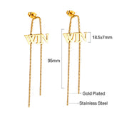 Fashion WIN With Chain Stud Earrings for women