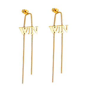 Fashion WIN con aretes de cadena para mujer