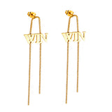 Fashion WIN con aretes de cadena para mujer