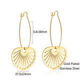 2022 Fashion Stainless Steel Fan-shaped Earrings