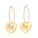 2022 Fashion Stainless Steel Fan-shaped Earrings