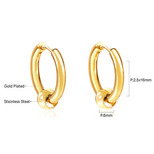 The latest models of gold earrings fall sense