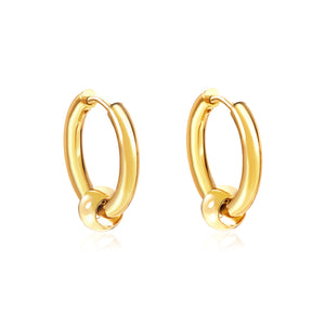 The latest models of gold earrings fall sense